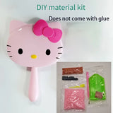 Shein  Hellokitty Custom DIY Handheld Mirror Pink