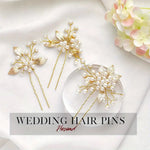 Set Of 3 Handmade Imitation Pearl And Crystal Golden Hair Clips