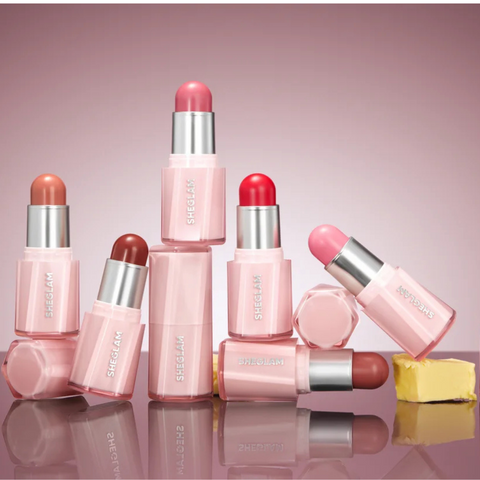 SHEGLAM Buttery Bliss Blush Stick - Guava Juice, Love Cake, Rose Ritual, Hush Hush, Painted Peony, Chestnut Flush, Cherry Pick