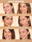 SHEGLAM Dew & Done Skin Tint With Spf20 - Linen, Buttercream, Porcelain, Fair, Chantilly, Bamboo, Shell, Nude, Acorn, Warm Vanilla, Sand, Peach, Honey, Butterscotch, Wheat, Golden, Almond, Saddle, Walnut, Chestnut, Cashew, Cappuccino, Caramel, Mahogany