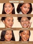 SHEGLAM Dew & Done Skin Tint With Spf20 - Linen, Buttercream, Porcelain, Fair, Chantilly, Bamboo, Shell, Nude, Acorn, Warm Vanilla, Sand, Peach, Honey, Butterscotch, Wheat, Golden, Almond, Saddle, Walnut, Chestnut, Cashew, Cappuccino, Caramel, Mahogany