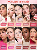 SHEGLAM Dream Touch Blush - Hush Hush, Love Cake | Dusty rose pink, 016 Tickled Pink | Soft baby pink, 017 Wannabe | Light peach nude, 018 Whipped Fig | Soft coral peach, 019 Heart Eyes | Rosy nude, 020 Knock Out | Deep rose red, 021 Don't Pink Twice | Hot neon pink, 110 Vacay Mode | Warm caramel nude, 209 Cherry Aura | Burnt coral