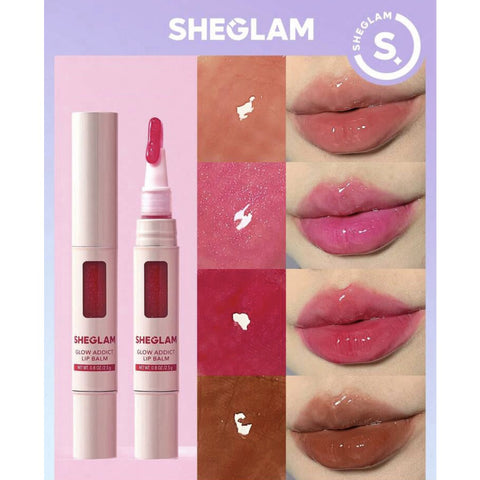 SHEGLAM Glow Addict Lip Balm - Hard Candy, Peach Juice, Rocky Road, Summer Sherbet