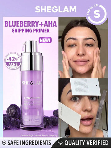 SHEGLAM Good Grip Hydrating Primer Blueberry + AHA