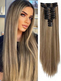 Shein 24 Inch 12pcs Clip-In Hair Extensions - Piano Color
