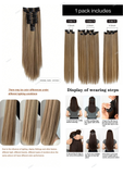 Shein 24 Inch 12pcs Clip-In Hair Extensions - Piano Color
