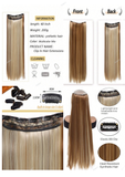 Shein 40-Inch Long Straight Clip-In Synthetic Hair Extensions