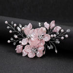 5pcs Vintage Pearl & Rhinestone Flower Hairpin Set