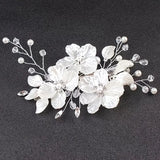 5pcs Vintage Pearl & Rhinestone Flower Hairpin Set