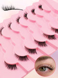 Shein 7 Pairs Half Cat Eye Lashes Clear Band 11mm