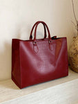 Shein Ankula Burgundy Vintage High-Quality Tote Bag