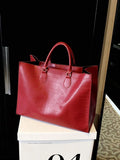 Shein Ankula Burgundy Vintage High-Quality Tote Bag