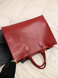 Shein Ankula Burgundy Vintage High-Quality Tote Bag