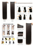 Shein Extra Long Straight Hair Extensions 40 Inch Black-Brown