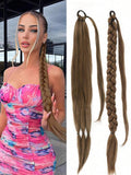Shein Braid Ponytail Extension 30 Inch With Elastic Brown