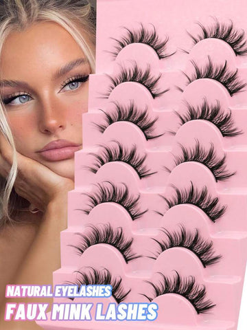 Shein  7 Pairs Faux Mink 3D Volume Eyelashes