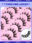 Shein  7 Pairs Faux Mink 3D Volume Eyelashes