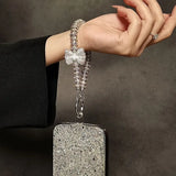 Shein Rhinestone Bow Hand Chain Wrist chain for mobile or air pod