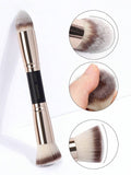 Shein MAANGE 2pcs Twin Head Black Makeup Brush Set