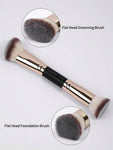 Shein MAANGE 2pcs Twin Head Black Makeup Brush Set