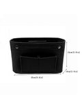 Shein Minimalist Bag Insert Classic Inner Portable Organizer Makeup Cosmetic Bag - Black