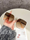 Shein Retro Large Frame Brown Fashion Glasses