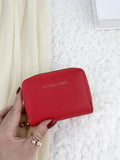 Shein  Double Zipper, Versatile Wallet - Red