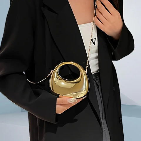 Stylish Mini Acrylic Banquet Bag - Golden