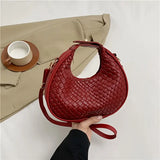Stylish Red Crescent Moon Shoulder Bag