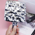 Shein Stylish Silvery Aesthetic Makeup Mirror