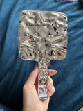 Shein Stylish Silvery Aesthetic Makeup Mirror