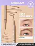 SHEGLAM Brows On Demand 2-In-1 Brow Pencil - Auburn, Chocolate, Espresso, Taupe