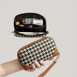 Thousand Bird Grid Handbag - Black, Brown