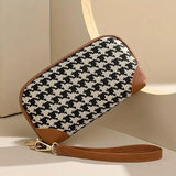 Thousand Bird Grid Handbag - Black, Brown