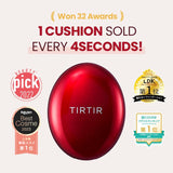 TIRTIR - FULL SIZE Mask Fit Red Cushion - Japan's No.1 Foundation - 13C Fair, 13N Fair Ivory, 15C Fair Porcelain, 17C Porcelain, 17N Vanilla, 17W French Vanilla, 21C Cool Ivory, 21N Ivory, 21W Natural Ivory, 23N Sand, 24N Latt, 24W Soft Beige, 25N Mocha, 27C Cool Beige, 27N Camel, 29N Natural Beige, 30N Rich Honey, 31N French Beige, 33C Hazel, 33N Macchiato