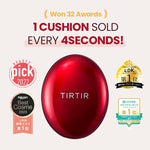 TIRTIR - Mask Fit Red Cushion MINI - Japan's No.1 Foundation in shades 13C Fair, 13N Fair Ivory, 15C Fair Porcelain, 17N Vanilla, 17W French Vanilla, 17C Porcelain, 21N Ivory, 21W Natural Ivory, 21C Cool Ivory, 23N Sand, 24N Latte, 24W Soft Beige, 25N Mocha, 27C Cool Beige, 27N Camel, 29N Natural Beige, 30N Rich Honey, 31N French Beige, 33C Hazel, 33N Macchiato