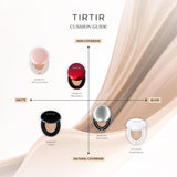 TIRTIR - FULL SIZE Mask Fit Red Cushion - Japan's No.1 Foundation - 13C Fair, 13N Fair Ivory, 15C Fair Porcelain, 17C Porcelain, 17N Vanilla, 17W French Vanilla, 21C Cool Ivory, 21N Ivory, 21W Natural Ivory, 23N Sand, 24N Latt, 24W Soft Beige, 25N Mocha, 27C Cool Beige, 27N Camel, 29N Natural Beige, 30N Rich Honey, 31N French Beige, 33C Hazel, 33N Macchiato