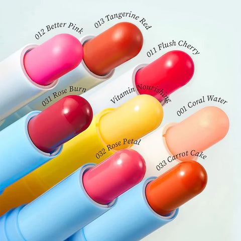 Buy Tocobo Glass Tinted Lip Balm in shades 011 Flush Cherry (Glass), 012 Better Pink, 013 Tangerine Red (Glass) Online in Pakistan at DUBUYPK
