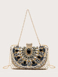 SHEIN  Rhinestone Decor Chain fancy clutch / Bag