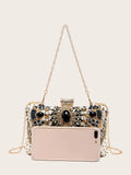 SHEIN  Rhinestone Decor Chain fancy clutch / Bag