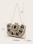 SHEIN  Rhinestone Decor Chain fancy clutch / Bag
