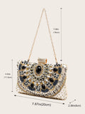 SHEIN  Rhinestone Decor Chain fancy clutch / Bag