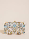 SHEIN Rhinestone Decor Bridal Clutch