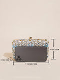 SHEIN Rhinestone Decor Bridal Clutch