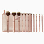 BH Cosmetics - Metal Rose - 11 Piece Brush Set with Bag