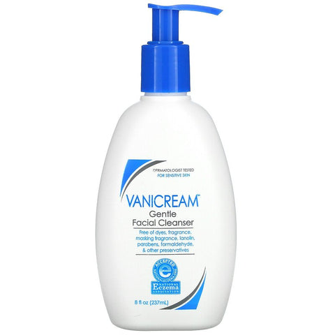 Vanicream, Gentle Facial Cleanser, For Sensitive Skin, Fragrance Free, 8 oz 237 ml