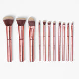 BH Cosmetics - Metal Rose - 11 Piece Brush Set with Bag