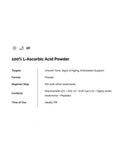 OD- 100% L-Ascorbic Acid Powder - 20g