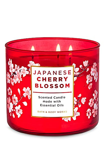 Bath & Body Works JAPANESE CHERRY BLOSSOM 3 WICKED CANDLE