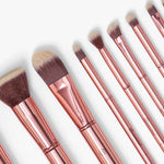 BH Cosmetics - Metal Rose - 11 Piece Brush Set with Bag